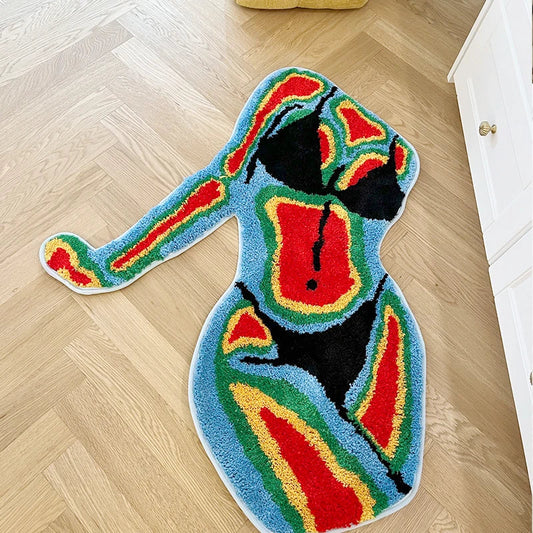 Matériaux Prémium-Confectionné en Laine acrylique. Avec finition de sol floquée, ce tapis apporte une touche  d'élégance et de caractère à n'importe quelle pièce 